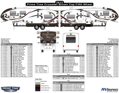 Prime Time - Crusader - 2013 Crusader FW-Fifth Wheel Brown Cap