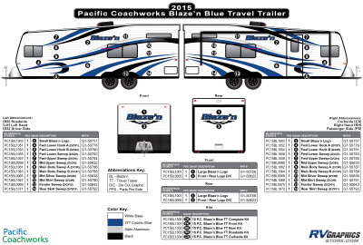 Pacific Coachworks - Blaze'n - 2015 Blaze'n TT-Travel Trailer Blue Version