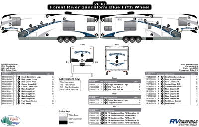 Forest River - Sandstorm - 2008-2009 Sandstorm FW-Fifth Wheel Blue