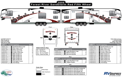 Forest River - Sandstorm - 2008-2009 Sandstorm FW-Fifth Wheel Red