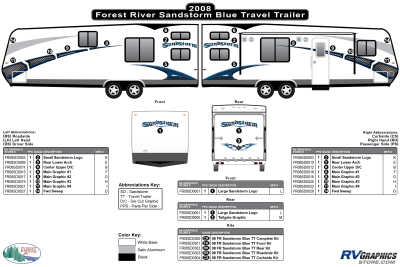 Forest River - Sandstorm - 2008-2009 Sandstorm TT-Travel Trailer Blue