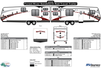 Forest River - Sandstorm - 2008-2009 Sandstorm TT-Travel Trailer Red