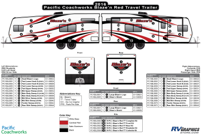 Pacific Coachworks - Blaze'n - 2016 Blaze'n TT-Travel Trailer Red Version