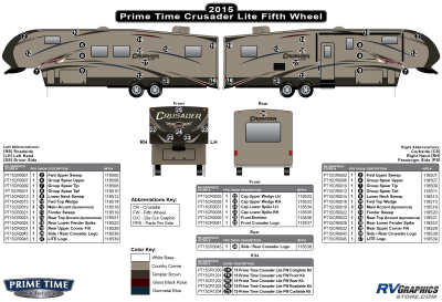 Prime Time - Crusader - 2015 Crusader Lite FW-Fifth Wheel