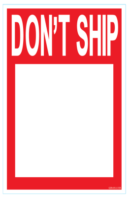 Shop By Manufacturer - RV Labels - RV Dont Ship Label