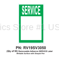 50 Pack of SERVICE label