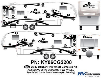 Keystone RV Cougar Decals and Replacement Graphics - RV Graphics Store