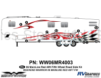 12 piece 2006 Warrior Mainline Red 40' FW Roadside Graphics Kit - Image 2
