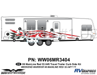 8 piece 2006 Warrior Mainline 32-34' TT Red Curbside Graphics Kit - Image 2