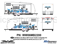 15 piece 2006 Warrior Mainline 26-30' TT Complete Graphics Kit - Image 2