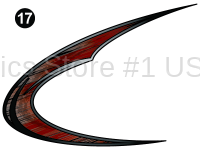 Cyclone - 2015 Cyclone FW-Fifth Wheel Red on Gray - Rear Small Swirl Hook