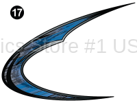 Cyclone - 2015 Cyclone FW-Fifth Wheel Blue on Gray - Rear Small Swirl Hook