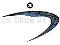 Cyclone - 2015 Cyclone FW-Fifth Wheel Blue on Gray - Rear Large Swirl Hook