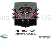 Stealth - 2014-2016 Stealth 18' TT-Travel Trailer - 11 Piece 2014 Stealth 18' TT Front Graphics Kit