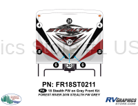 Stealth - 2018 Stealth FW-Fifth Wheel Gray Glass - FK 10 Piece 2018 Stealth FW Gray Front Graphics Kit