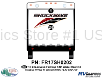 Shockwave - 2017 Shockwave FW-Fifth Wheel with Flat Cap - 2 Piece 2017 Shockwave FW Flat Cap Rear Graphics Kit