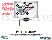 Shockwave - 2017 Shockwave FW-Fifth Wheel with Molded Cap - 4 Piece 2017 Shockwave FW Molded Cap Front Graphics Kit