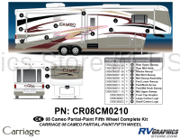 Cameo - 2008 Cameo  FW-Fifth Wheel - 25 Piece 2008 Cameo FW Partial Paint Complete Graphics Kit
