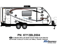 17 Piece 2013 Bullet Sm Travel Trailer Curbside Graphics Kit