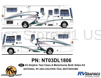 Dolphin - 2003 Dolphin Teal Premium Version - 2003 Dolphin Teal Premium Sides Only Graphics Kit