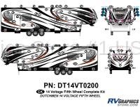 108 Piece 2014 Voltage Fifth Wheel Complete Graphics Kit