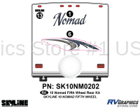 Nomad - 2010 Nomad FW-Fifth Wheel - 3 Piece 2010 Nomad FW Rear Graphics Kit