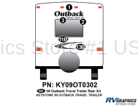 Outback - 2009-2010 Outback TT-Travel Trailer - 5 Piece 2009 Outback TT Rear Graphics Kit
