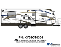 Outback - 2009-2010 Outback TT-Travel Trailer - 13 Piece 2009 Outback TT Curbside Graphics Kit
