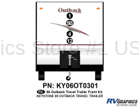 Outback - 2006-2007 Outback Travel Trailer - 4 Piece 2006 Outback TT Front Graphics Kit