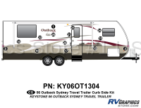 Outback - 2006-2007 Outback Travel Trailer Sydney Edition - 13 Piece 2006 Outback Sydney TT Curbside Graphics Kit