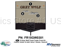 3 Piece 2015 Grey Wolf TT Front Graphics Kit - Image 2