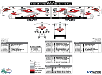 Forest River - Sandstorm - 2010-2012 Sandstorm FW-Fifth Wheel Red