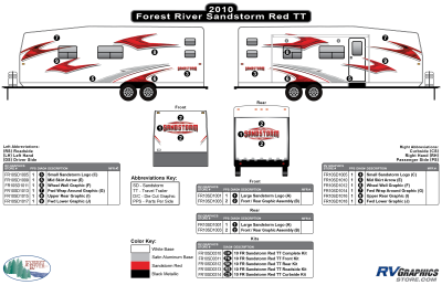 Forest River - Sandstorm - 2010-2012 Sandstorm TT-Travel Trailer Red