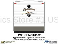 2 Piece 2014 Sportster Lg TT Rear Graphics Kit