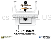 Sportster - 2014 Sportster FW-Fifth Wheel - 2 Piece 2014 Sportster FW Front Graphics Kit