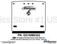 Imagine - 2016 Imagine TT-Flat Cap Travel Trailer - 1 Piece 2016 Imagine Flat Cap TT Rear Graphics Kit