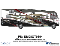 Outlaw - 2008 Outlaw Class C Motorhome - 19 Piece 2008 Outlaw Class C MH Curbside Graphics Kit