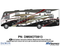 Outlaw - 2008 Outlaw Scorpion Edition Class C Motorhome - 20 Piece 2008 Outlaw Scorpion Class C MH Roadside Graphics Kit