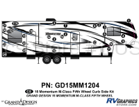 Momentum - 2015 Momentum FW-Fifth Wheel M Class - 28 Piece 2015 Momentum FW Curbside Graphics Kit