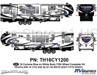 86 Piece 2016 Cyclone FW Blue White Complete Graphics Kit