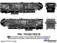 Cyclone - 2016 Cyclone FW-Fifth Wheel Copper on Gray - 87 Piece 2016 Cyclone FW Copper Gray Complete Graphics Kit
