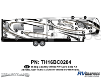 Big Country - 2016 Big Country  FW-Fifth Wheel White Wall Version - 28 Piece 2016 Big Country FW White Sides Curbside Kit