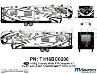 Big Country - 2016 Big Country  FW-Fifth Wheel White Wall Version - 62 Piece 2016 Big Country FW White Sides Complete Kit