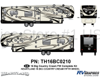 Big Country - 2016 Big Country  FW-Fifth Wheel Creme Wall Version - 62 Piece 2016 Big Country FW Creme Sides Complete Kit