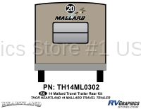 1 Piece 2014 Mallard TT Rear Graphics Kit