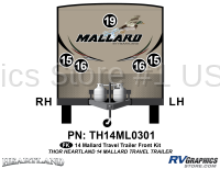 Mallard - 2014 Mallard TT-Travel Trailer - 5 Piece 2014 Mallard TT Front Graphics Kit