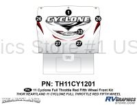 Cyclone - 2011 Cyclone FW-Fifth Wheel-Red - 2011 Cyclone FW Red Front Kit