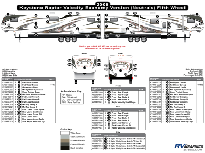 Keystone RV - Raptor - 2009 Raptor Velocity FW Economy Package Neutral Colors