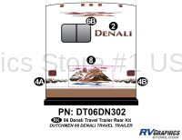Denali - 2006-2007 Denali TT-Travel Trailer - 5 Piece 2006 Denali TT Rear Graphics Kit