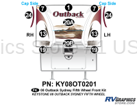 11 Piece 2008 Outback Sydney FW Front Graphics Kit